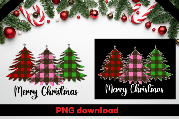 Download Merry Christmas Buffalo Plaid Trees - Merry christmas Collection