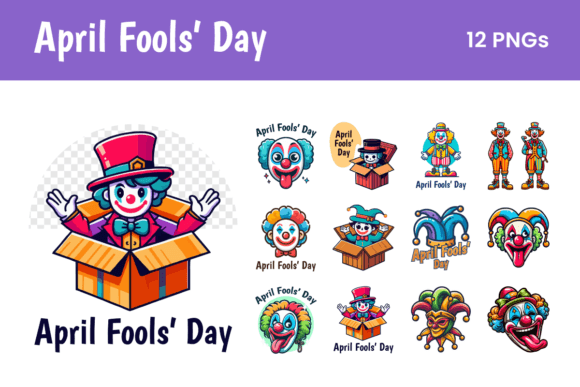 Download April Fools' Day Illustration Bundle - Fools Collection