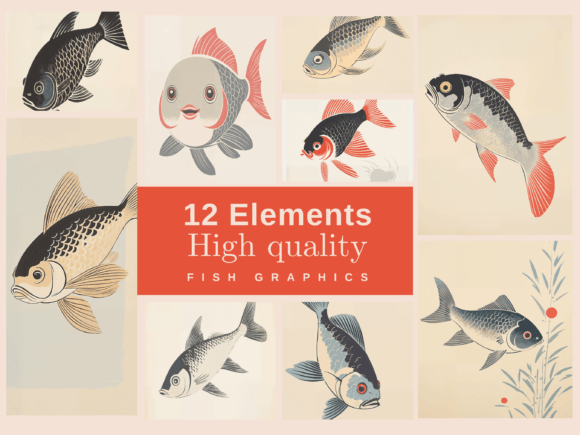 Download Premium 12-Piece Fish Poster Collection - Poster Collection
